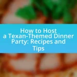 How to Host a Texan-Themed Dinner Party: Recipes and Tips