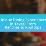 Unique Dining Experiences in Texas: From Ranches to Rooftops