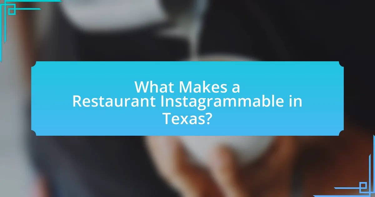 What Makes a Restaurant Instagrammable in Texas?