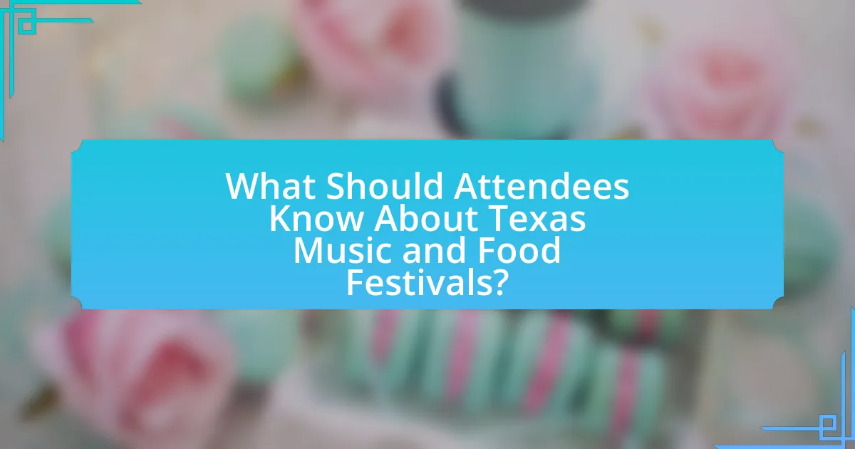 What Should Attendees Know About Texas Music and Food Festivals?