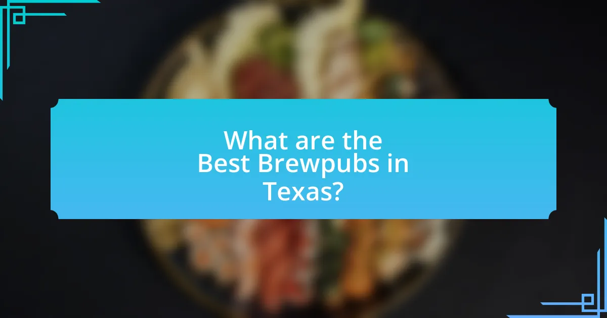 What are the Best Brewpubs in Texas?